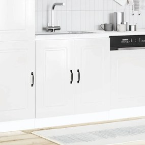 vidaXL Armário baixo lavatório Kalmar branco alto brilho 80x46x81,5 cm