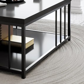 ****  
Mesa de Centro Zenn – Antracite e Preto – 90x90x40 cm

**