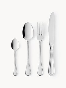 Conjunto de talheres espelhados com pega martelada Oxford, 4 pessoas, conjunto de 16