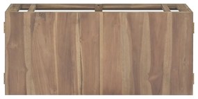 Armário de parede p/ casa de banho 90x39x40 cm teca maciça