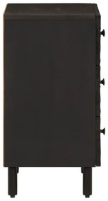 Mesa de cabeceira 50x33x60 cm madeira de mangueira maciça preto