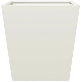 Vaso/floreira de jardim 2 pcs 40x40x40 cm aço branco