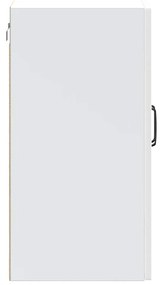 Armário parede de cozinha porta vidro Kalmar branco alto brilho