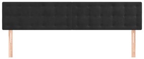 Cabeceira de cama 2 pcs veludo 100x5x78/88 cm preto