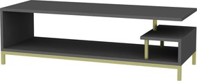 Móvel TV Reilly – Dourado e Antracite – 120 cm x 44,6 cm x 37,6 cm