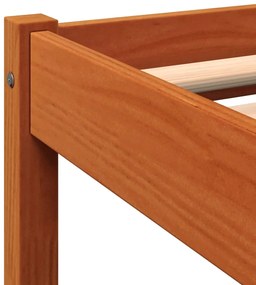 Estrutura de cama 90x190 cm madeira pinho maciça castanho cera