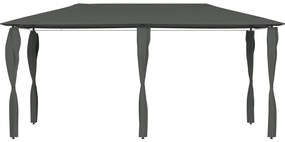 Gazebo 2,98x5,3x2,59 m com capas para postes 160 g/m² antracite