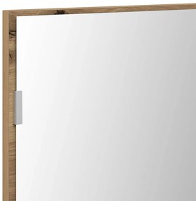 Armário de Espelho para Casa de Banho com Luz LED Carvalho Artesanal 8