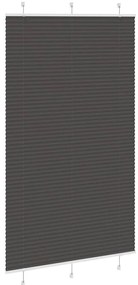 Preto Plissada Cega 115x200 cm Largura Tecido 114,4cm Poliéster