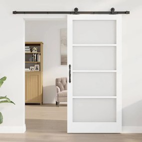Porta Deslizante vidaXL com Conjunto de Ferragens 'ORKDAL'Madeira Sóli