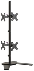 Suporte duplo para monitor VESA 75/100 mm aço preto