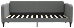 Sofá-cama com gavetão 90x200 cm tecido cinzento-escuro