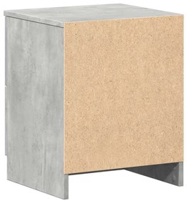 Mesa de cabeceira com 2 gavetas 40x36x50 cm cinzento cimento