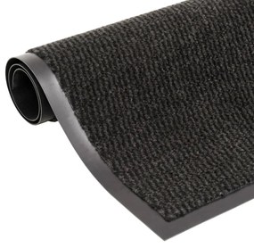 132715 vidaXL Tapete controlo de pó retangular tufado 90x150 cm preto