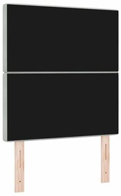 Cabeceira de LED em veludo cinza claro, 80 cm