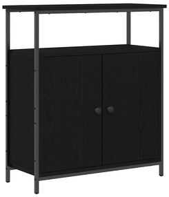 Buffet vidaXL Preto Carvalho 70x30x80 cm Madeira de engenharia