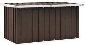 Caixa de arrumação para jardim 129x67x65 cm castanho