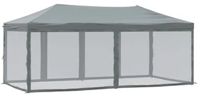 Tenda para festas dobrável com paredes laterais 3x6 m antracite