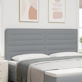 Cabeceira Design Linhas Cinza Claro 200 cm Tecido