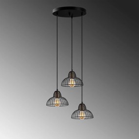 Candeeiro de Teto Dopo – Preto Antigo – 44 x 44 x 114 cm