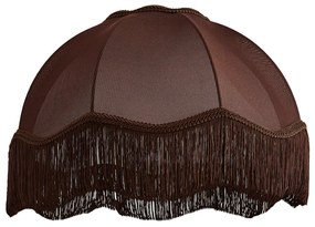 Abajur de tecido castanho com interior branco 45/15/21,5 - Heritage Retro