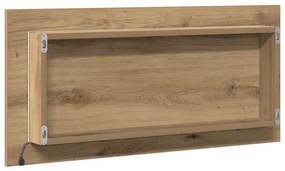 Armário de Espelho para Casa de Banho com Luz LED Carvalho Artesanal 8