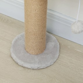 Arranhador para Gatos de Parede de 5 Níveis Estreito com Bola e Arranhadores de Sisal 48x21x180 cm Cinza Claro