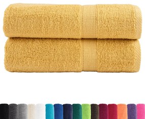 Toalhas de banho premium SOLUND 2pcs 100x150cm 600gsm dourado