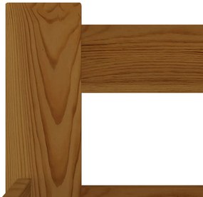 Estrutura de cama 200x200 cm pinho maciço castanho mel