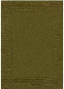 Tapete de lã tufado à mão de pelo curto Textured Border