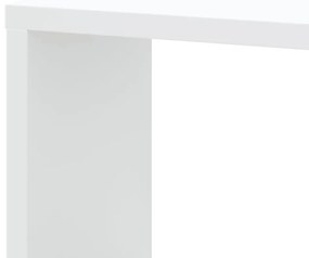 Estante de parede p/ canto 45x45x147 cm deriv. madeira branco