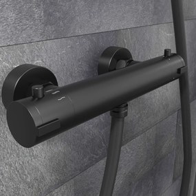 434563 SCHÜTTE Torneira mistur. termostática chuveiro LONDON 5,5cm preto mate