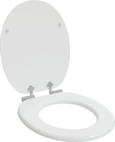 vidaXL Assento de Vaso Sanitário Branco 44 x 38 cm Placa de MDF