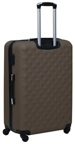 Conjunto de tróleis estojo rígido 3 pcs ABS castanho