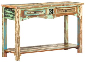 Mesa consola 120x40x75 cm madeira recuperada maciça