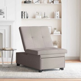 Sofá Cama 3 em 1 com Design Retrátil em Tecido Taupe