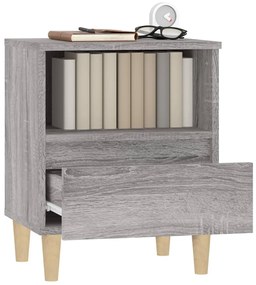 Mesas de cabeceira 2 pcs 40x35x50 cm cinzento sonoma