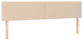 Cama box spring c/colchão/LED 120x190cm couro artif. cappuccino