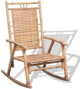 Cadeira de balanço de bambu