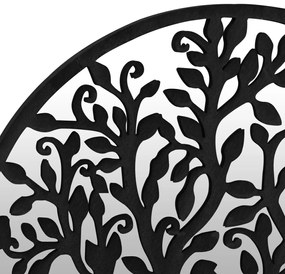 Espelho de jardim p/ uso exterior ferro 40x2,5 cm preto