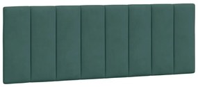 Cama com colchão 140x190 cm veludo verde-escuro