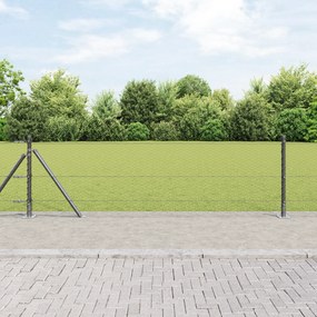 Cerca Hexagonal vidaXL Cinza 0,4x25 m Aço