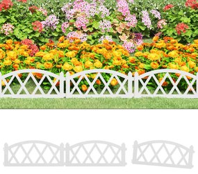 Bordas de relvado 17 pcs 10 m PP branco