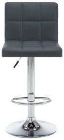 Bancos de bar 2 pcs couro artificial cinzento