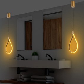 Candeeiro Chandelier Damla – Ouro – 23x50-100x10 cm