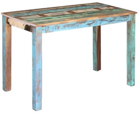 vidaXL Mesa de jantar 115x60x76 cm madeira reciclada sólida
