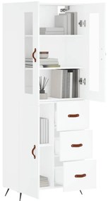 Armário alto 69,5x34x180 cm derivados de madeira branco