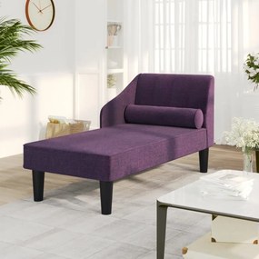 Sofá-cama de 2 lugares tecido roxo