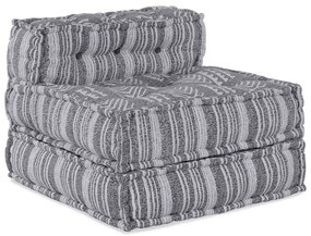 vidaXL Sofá Modular Estampa Cinza 70 x 70 x 56 cm tecido