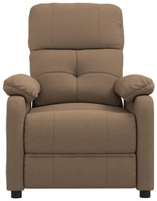 Poltrona de massagens reclinável tecido castanho